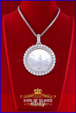 White 925 Sterling Silver Pendant Charming Necklace as 19.21ct Cubic Zirconia