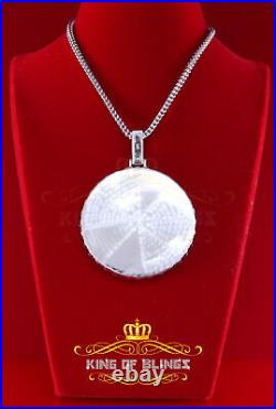 White 925 Sterling Silver Pendant Charming Necklace as 19.21ct Cubic Zirconia