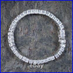 White Cubic Zirconia Bracelet Italian Sterling Silver Beautiful