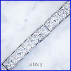 White Cubic Zirconia Bracelet Italian Sterling Silver Beautiful