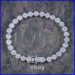 White Cubic Zirconia Bracelet Italian Sterling Silver Stunning