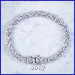 White Cubic Zirconia Bracelet Italian Sterling Silver Stunning