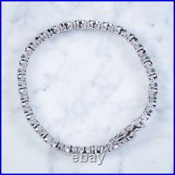 White Cubic Zirconia Bracelet Italian Sterling Silver Stunning