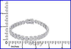 White Simulated Cubic Zirconia Tennis Bracelet (8.5 Inches)