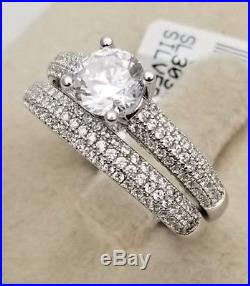 Women Ladies 925 Sterling Silver Signity Solitaire AAA Cubic Bridal Promise Ring