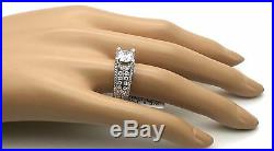 Women's Genuine 925 Sterling Silver Solitaire Cubic Bridal Wedding Promise Ring