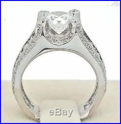 Women's Genuine 925 Sterling Silver Solitaire Cubic Bridal Wedding Promise Ring