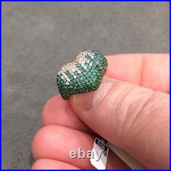 Women's Italian SOGNI Ring AN054GV Sterling Silver 925 Multicolor Cubic Zirconia