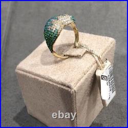 Women's Italian SOGNI Ring AN054GV Sterling Silver 925 Multicolor Cubic Zirconia