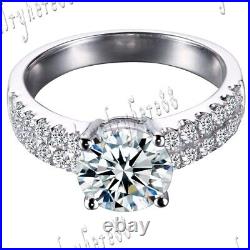 Wonderful Silver 925 8mm Round Cubic Zirconia Wedding Ladies Beauty Lovely Ring