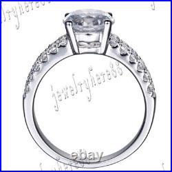 Wonderful Silver 925 8mm Round Cubic Zirconia Wedding Ladies Beauty Lovely Ring